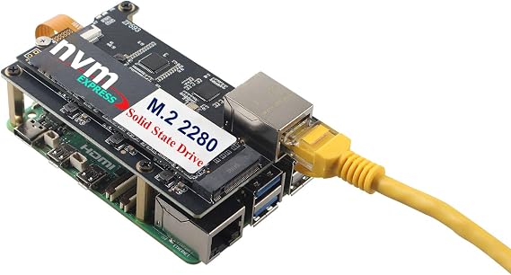 ZDE ZP593 PCIe to 2.5G Ethernet Network Port PCIe to M.2 Key M NVMe SSD HAT Adapter Expansion Board 2.5GB 2.5GBE for Raspberry Pi 5 Support M.2 NVMe 2230 2242 2260 2280 SSD