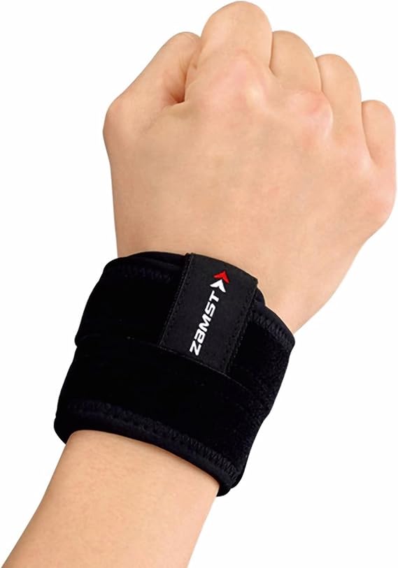 Zamst Wrist Band - Adjustable Sports Wrist Brace with Dual Strap Structure for General Wrist Support, Wrist Wraps for Pain Relief - for Tennis, Racket Sports, Gym, Working Out