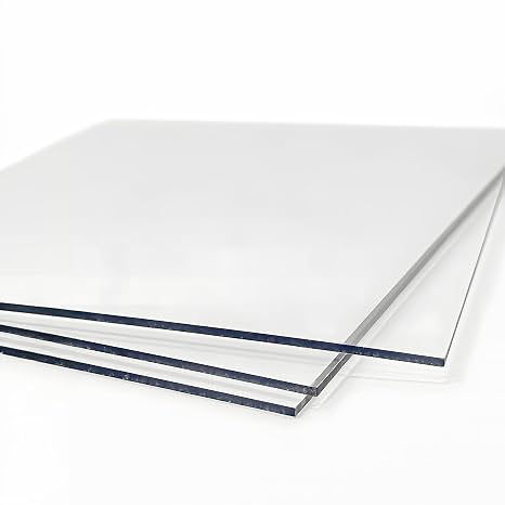 Polycarbonate Sheet, 12" L x 12" W x 3/16" Thick | Clear, Heavy-Duty Hard Plastic Sheet, .177" Thick, for Durable Long-Lasting Use