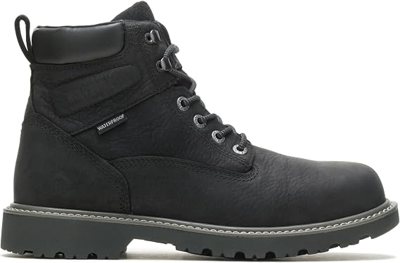 Wolverine Men's Floorhand Waterproof Steeltoe 6" Work Boot, Black, 8M