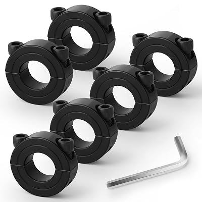 6 PCS 12 Shaft Fixing Ring, Split Fixing Ring with Screws and Wrench