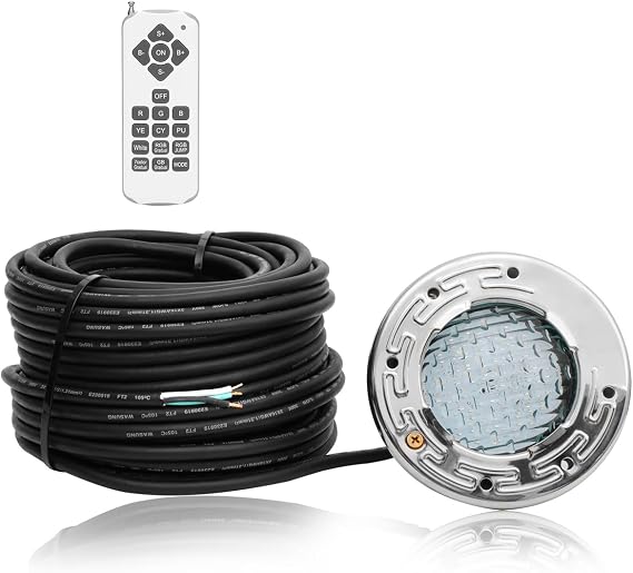 6 Inch Spa lights for Inground Pool Led, 100FT AC120V RGBW Color Changing
