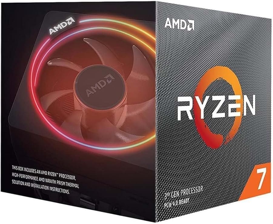 AMD Ryzen 7 3700X 8-Core, 16-Thread Unlocked Desktop Processor with Wraith Prism LED Cooler | Wraith Prism LED Cooler