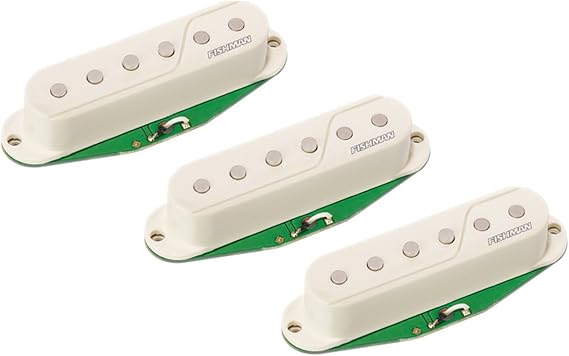 Fishman Fluence Single Width Pickup Set for Strat, White (Set of 3)