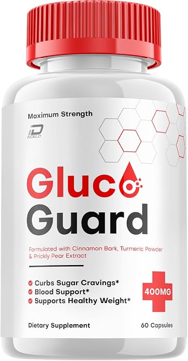 Gluco Guard Capsules, GlucoGuard Advanced Supplement, All Natural Formula to Maintain Healthy Levels, Maximum Strength Daily Formula, GlucoGuard Capsules Reviews (1 Pack - 60 Capsules)