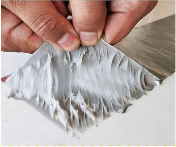 Super Strong Waterproof Butyl Tape for Leak Repair, Rubber Aluminium Foil Coating Flashing Repair Tape, Roof Repair Surface Crack, Pipe Rupture, Window Sill Gap (150mm(W) x5M(L) x1.5mm(T))