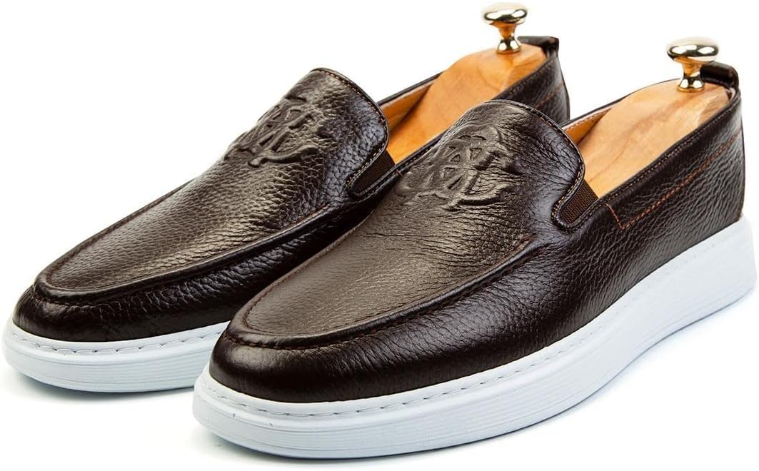Ducavelli Stamped Hakiki Deri Erkek Günlük Ayakkabı, Loafer Ayakkabı, Hafif Ayakkabı, Yazlık Ayakkabı, Hafif Ayakkabı