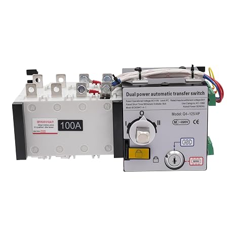 110/230V Dual Power Automatic Transfer Switch 100 Amp Automatic Generator Changeover Switch 100A/4P ATS Isolation Type