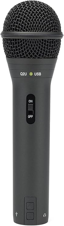 SAMSON Q2U USB/XLR Dynamic Microphone Recording and Podcasting Pack (Black) | For recording and podcasting