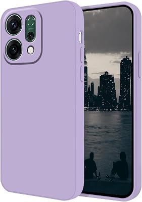 Compatible with Oppo Reno 14 Case Silicone with Soft Microfiber Lining, Phone Case for Oppo Reno 14 Slim Dark Green Shockproof Bumper Cover Purple