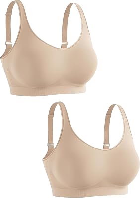 SHAPERMINT Bralettes for Women with Support - Adjustable Wireless Support Bra, Full Coverage No Underwire Seamless Bra