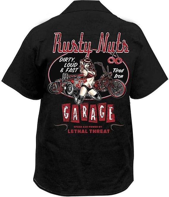Lethal Threat Rusty Nuts Printed Workshirt