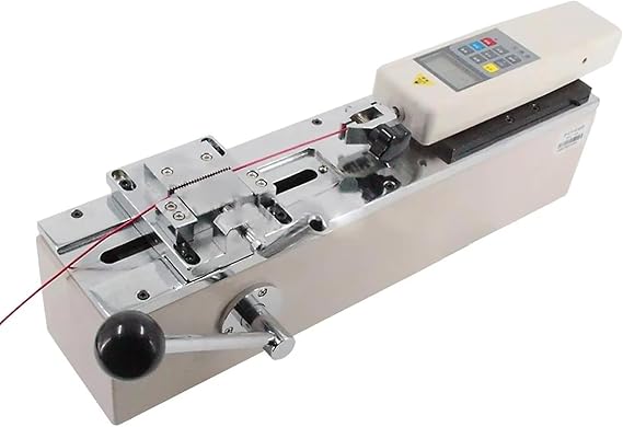 Force Gauge Stand, 500N Push-Pull Dynamometer Tester, Wire Harness Terminal Tensile Force Testing with 50mm Stroke and 2 Pcs Testing Clamp, for Compression and Tension Testing
