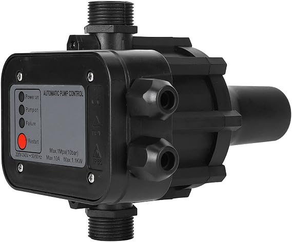 Oumefar Automatic Pressure Controller 220V IP65 10A 10Bar, Electronic Pressure Switch with Dry Run Protection for Self Priming Jet Garden Pump
