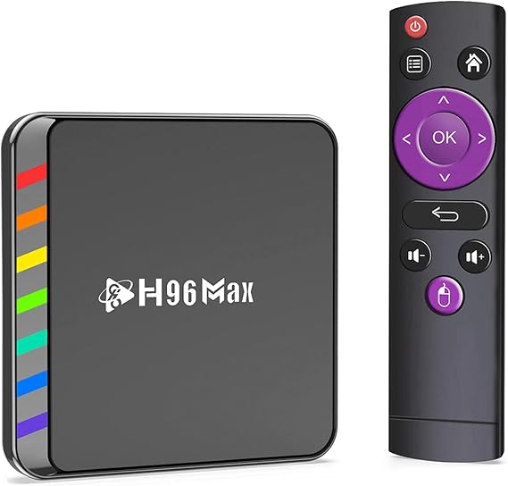 Android 11.0 TV Box, H96 Max W2 Smart Android TV Box, Amlogic S905W2 Quad Core ARM Cortex A35 CPU, Support Ultra HD 4K/2.4G 5.8G WiFi6/Bluetooth 4.0/100M Enternet, 4gb+32gb