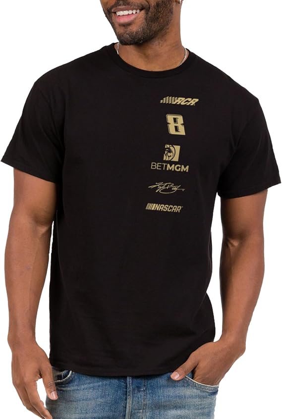 Junk Food Nascar-Driver Sponsors Stacked Logo-Unisex Adult Sports Fan T-Shirt for Men & Women