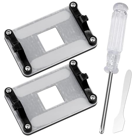 2 Pack AM5 CPU Backplate & Heatsink Mounting Bracket for AMD Motherboards(X870/X670/B650/A620), Cooling Fan Heatsink Retention Plate for Water & Air Cooling, with Screwdriver, Mini Scraper