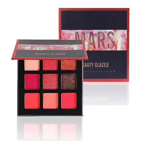 Beauty Glazed New Fashion Cosmetics 9 Colors Shimmer Eyeshadow Cream Matte Glitter Eye Shadow Palette Natural Waterproof Long Lasting Pigmented Eyeshadow Powder # 01