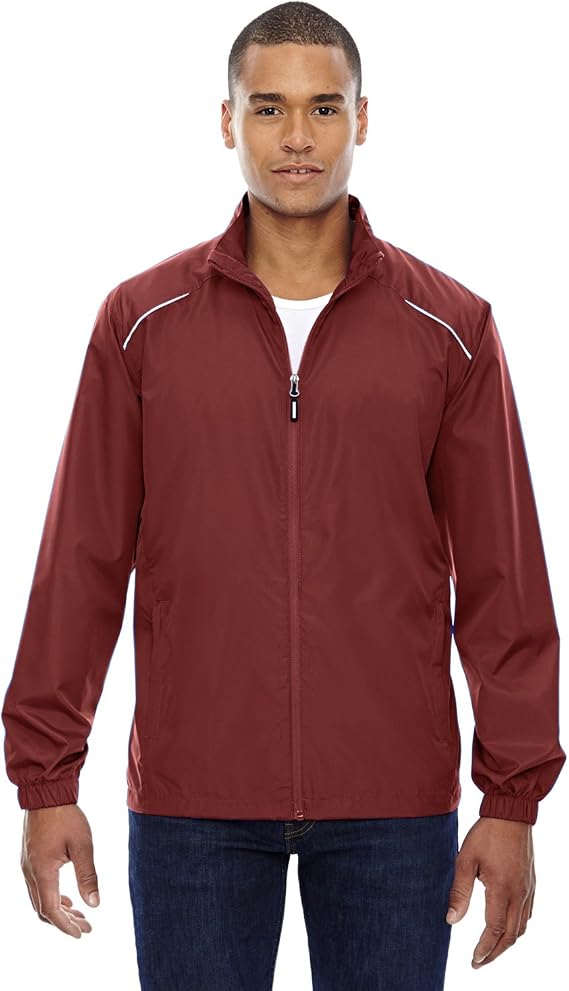 Core 365 Men's Motivate Unlined Lightweight Jacket, Medium, Classic Red 850