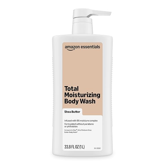 Amazon Essentials Total Moisturizing Body Wash, Shea Butter Moisture Complex, 33.8 fl oz