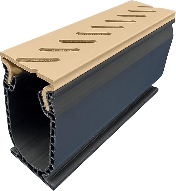 Frontier Deck Drain PRO - Tan (5' Sections) (Total: 40' per Carton)