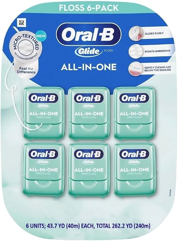 Glide Crest Comfort Plus Dental Floss Mint her biri 40 m (6 paket)