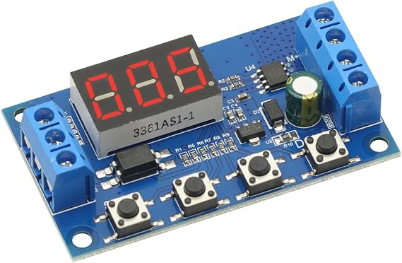 DC 3.3-15V High Power Motor Forward and Reverse Controller Auto Cycle Timing Delay Module Signal Trigger Brush Motor