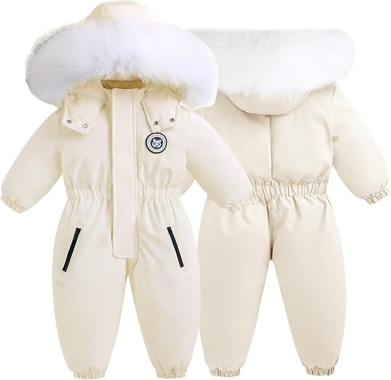 BYFRI Toddler Snowsuit Baby Boys Girls One Piece Winter Outfit 2T-5T