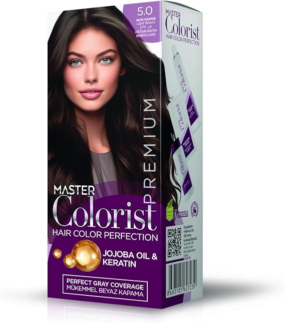 Premıum Yarı Kit Set Saç Boyası 5.0 Açık Kahve