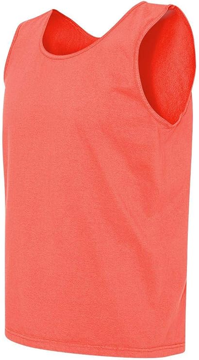 Comfort Colors Men's Adult Tank Top, Style 9360 (X-Small, Neon Red Orange)