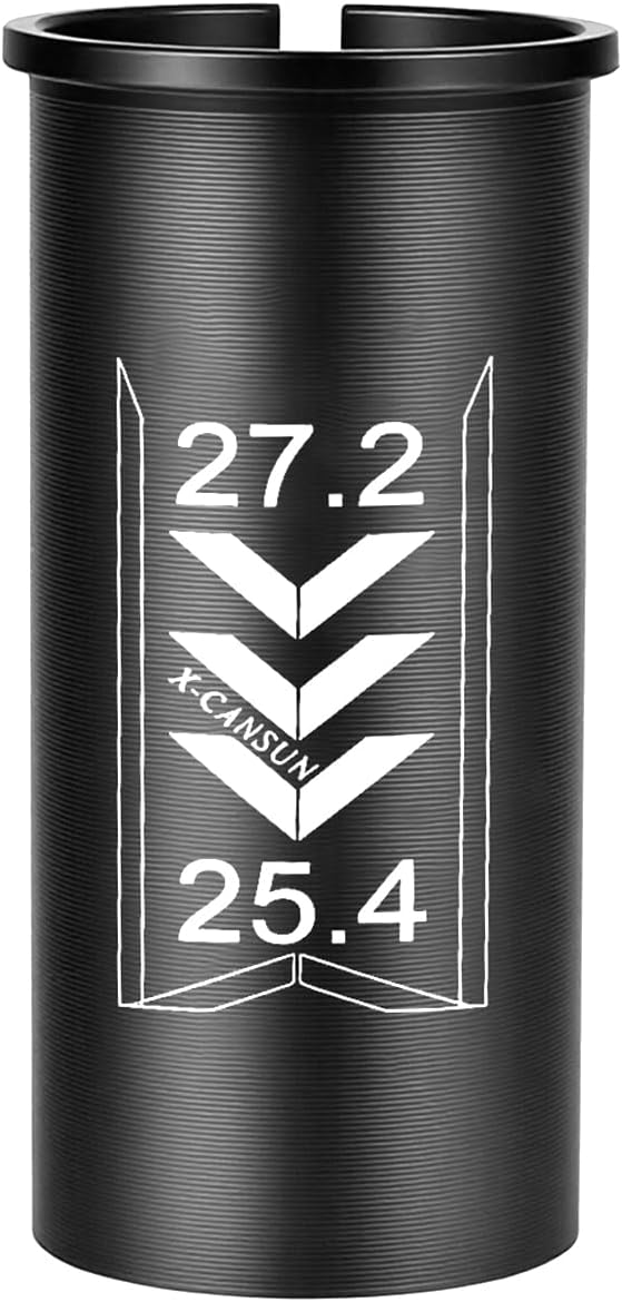 CYSKY Bike SeatPost Adapter Shim, 25.4/27.2/28.6/30.4/30.8/31.6/33.9/34.9mm, 60mm Length Bicycle Seat Post Tube Adapter, Seatpost Reducing Sleeve Shim for Mountain Bike, Road Bike, MTB, BMX