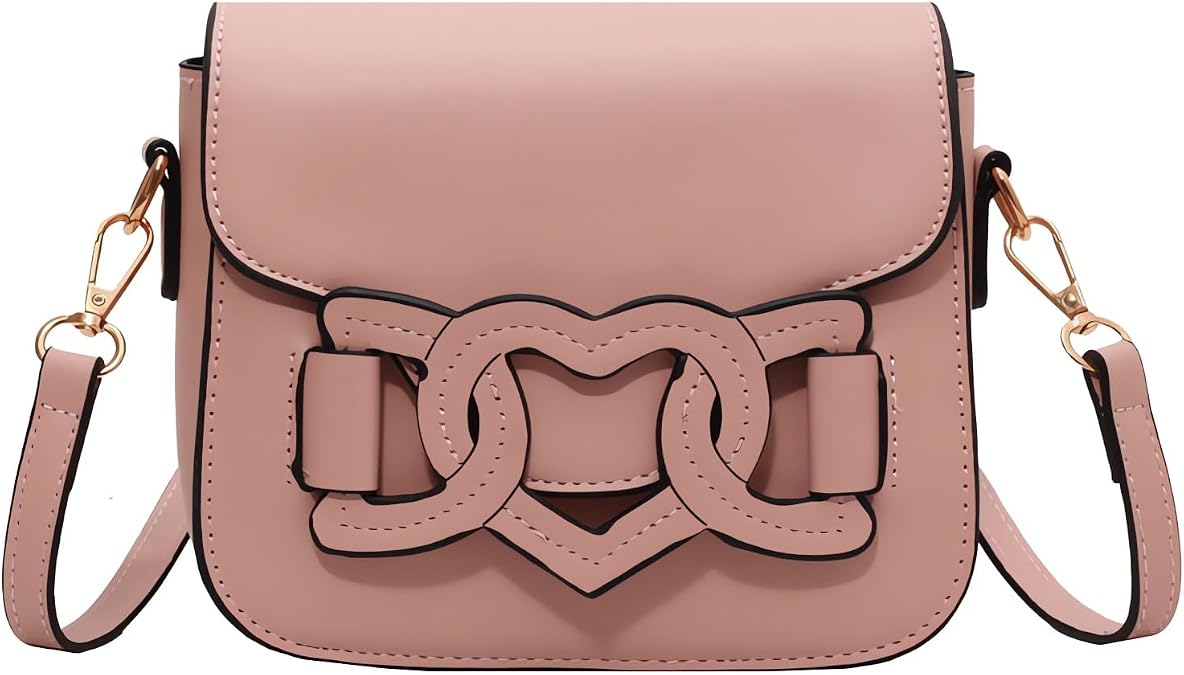 Women's Heart Crossbody Bags and Handbags,Female Purses Shoulder Bags Versatile Satchel Bags Pink
