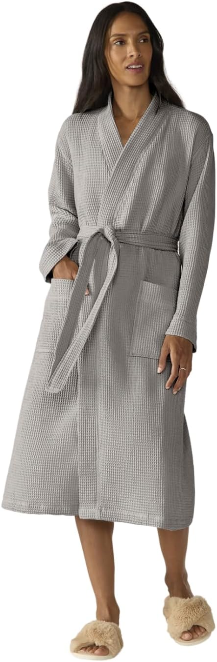 Coyuchi Unisex Organic Waffle Robe, 100% Organic Turkish Cotton Spa Robe