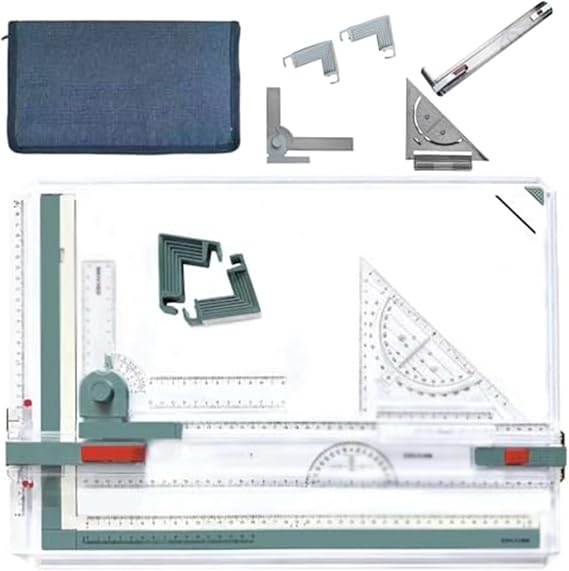 Mechanical Drawing and Drafting Tool Set, Compass, Engineering Drawing Tools for University Students, Architecture and Civil Engineering Rulers, Dividers, CAD