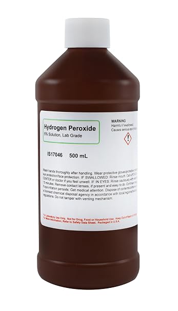 Hydrogen Peroxide 6% Solution, 500mL - Laboratory Grade - The Curated Chemical Collection
