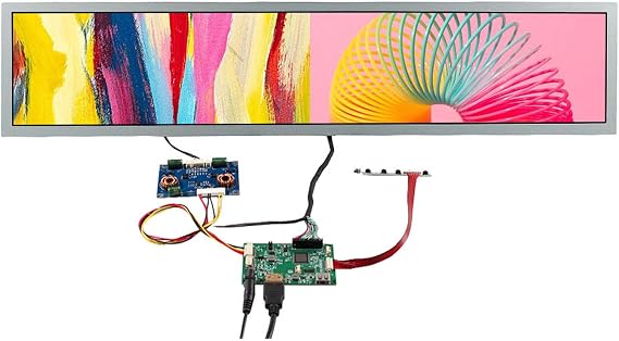 VSDISPLAY 28 Inch 1920x360 IPS Stretched Bar LCD Screen with USB LCD Board