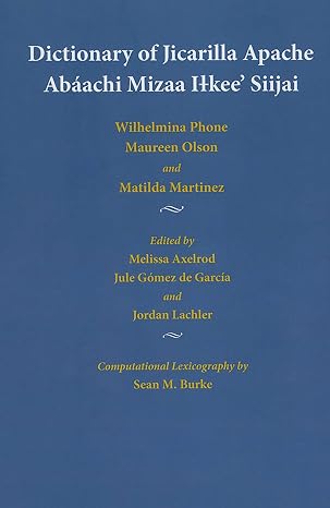 Dictionary of Jicarilla Apache: Abaachi Mizaa Ilkee' Siijai