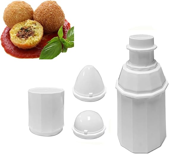 Arancini Maker Mold Kit,DIY Rice Ball Mold 3-in-1,Rice Ball Molds,Handmade Lunch Bento Molds with Round and Cone Shapes,Non-Stick Sushi for Home Kitchen