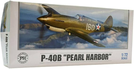 Premium Hobbies P-40B Pearl Harbor 1:72 Plastic Model Airplane Kit 135V
