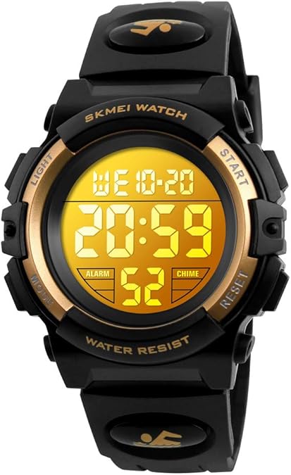 Boys Watch Digital Sports Waterproof Outdoor Kids Watches Alarm Clock 1224 H Stopwatch Calendar 3-15 Year Old Boys Girls Wristwatch