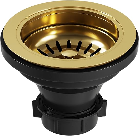 VIGO 4 in. Kitchen Sink Strainer in Matte Brushed Gold - VGSTRAINERMG