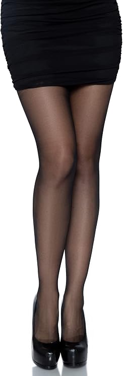 Leg Avenue Women's Opaque Sheer to Waist Tights with Cotton Crotch