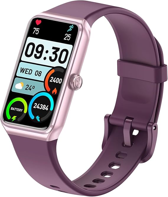 Fitness Tracker with 24/7 Heart Rate,104 Sports Modes,Blood Oxygen Blood Pressure Sleep Monitor,IP68 Waterproof Step Calorie Counter Pedometer Activity Trackers for Android&iPhone Women Men (Bordeaux)