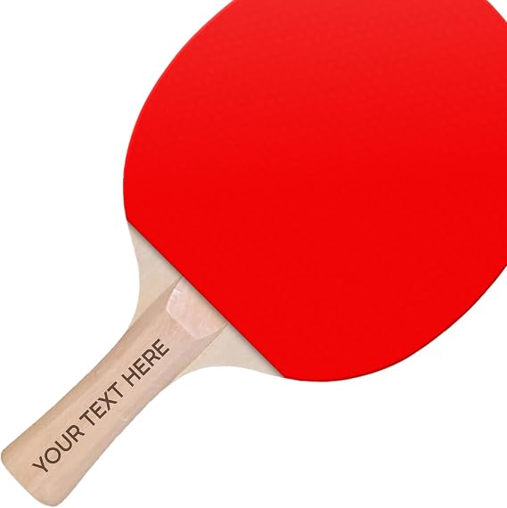 Custom Engraved Ping Pong Paddle Personalized Table Tennis Racket with Your Text on the Handle Choose Red, Black, or Mixed ITTF Approved Rubber | Built for Fun, Designed to Last