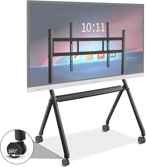 Smart Board 75" 4K Interactive Whiteboard Touch Screen, Digital Smart Whiteboard for Classroom and Business with Android 12-8+128 GB(Board+Stand)