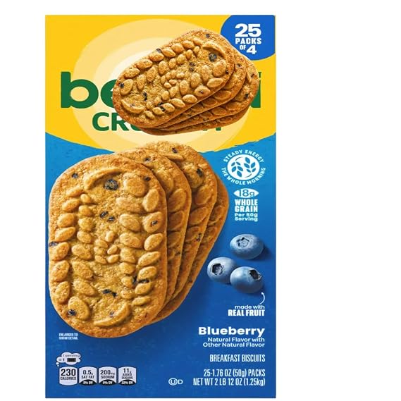 Blueberry Breakfast Biscuits, 25 Count, 1.76 oz (25 Count(1pack))