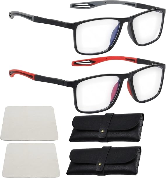 2 PCS Vision Sync Multifocal Glasses Women and Progressive Multifocal Reading Glasses, Visionsync Multifocal Glasses and Varifocal Glasses Mens for Daily Activities and Extended Wear