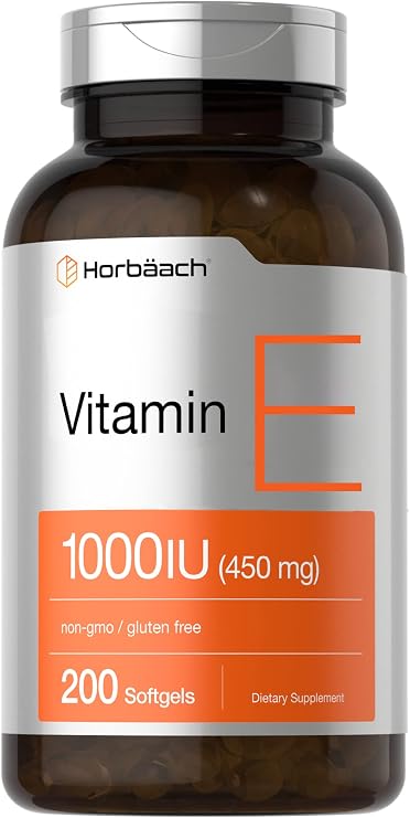 Horbaach Vitamin E 1000 IU Softgel Capsules | 200 Count
