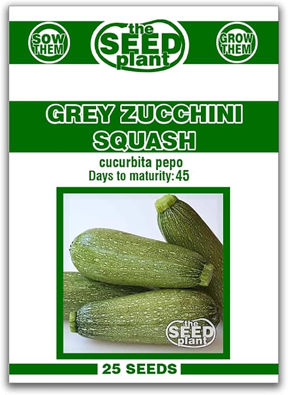 Grey Zucchini Squash Seeds - 25 Seeds Non-GMO
