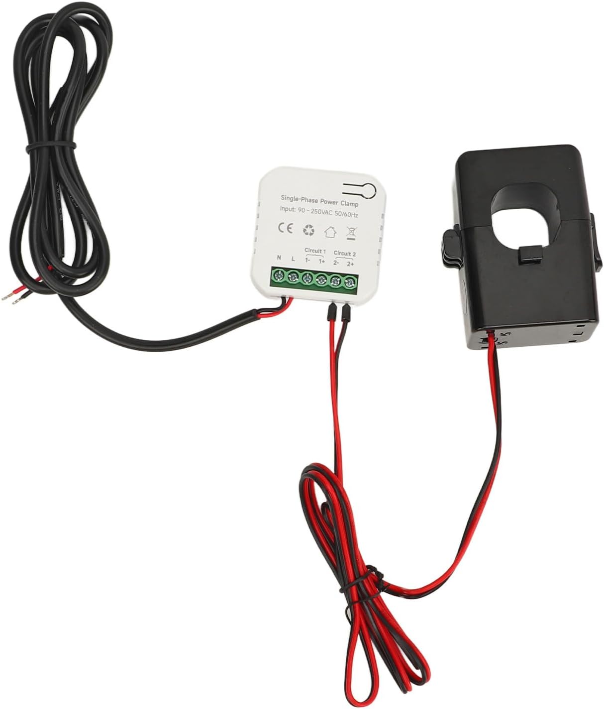WIFI Medidor de Energía Inteligente Monitor de Consumo de Energía en Tiempo Real con 200A CT Abrazadera AC90 250V para Uso en Casa Oficina